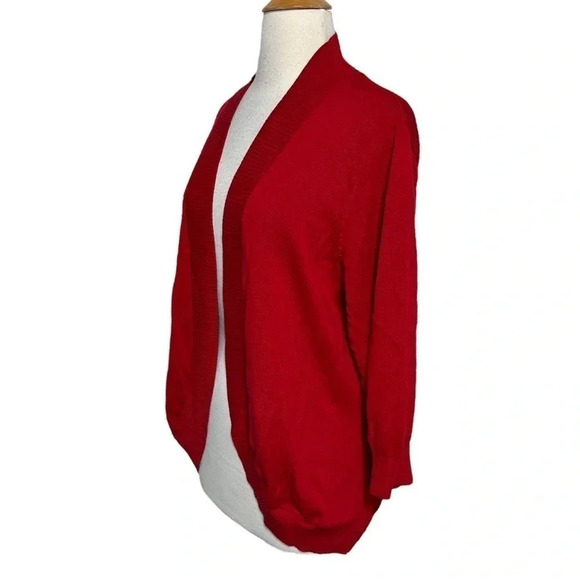 89 & Madison 3X plus-size red open light weight cardigan‎ - Picture 3 of 5